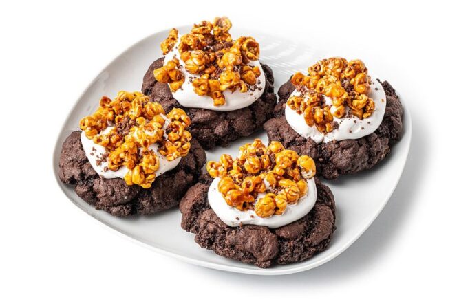 Chocolate, Marshmallow & Caramel Popcorn Cookie (GF)